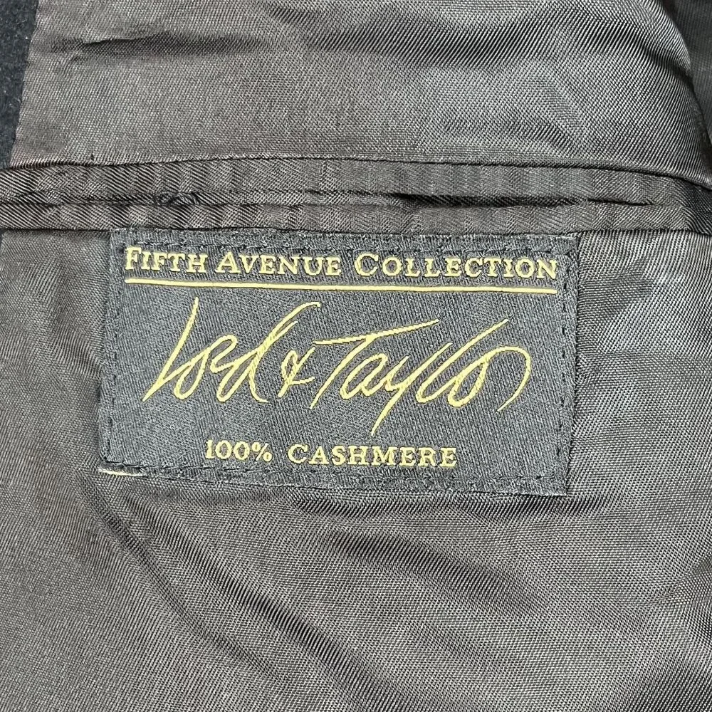 Lord & Taylor 100% Cashmere Blazer Mens Large Black Sports Coat‎ (READ)